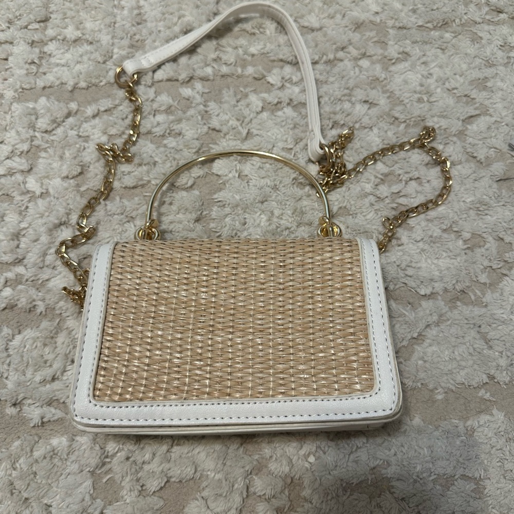 Straw & White Mini Bag